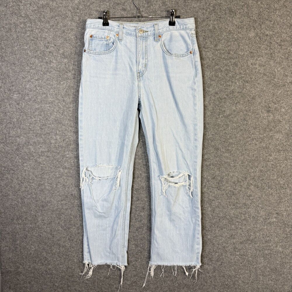 Levi Strauss & Co. Women's Low Pro Straight‎ Fit Distressed Jean Pants Size 27